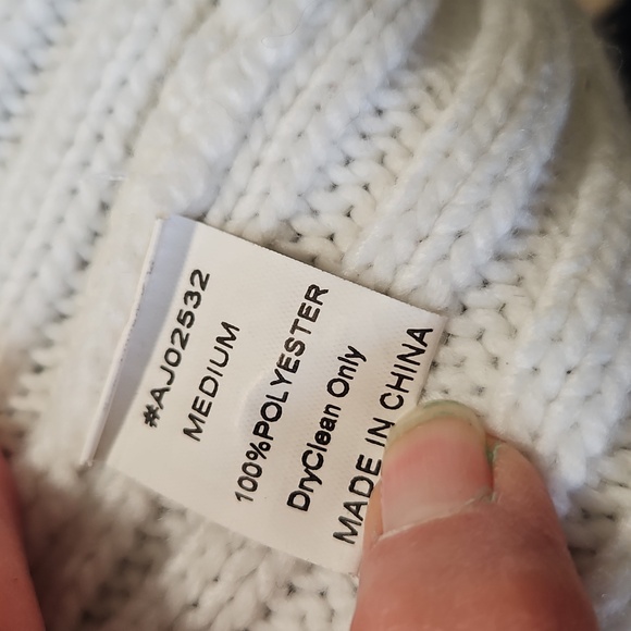 Lumiere Gray And White Fringe At Waist Long Cardigan Size M - Picture 7 of 7